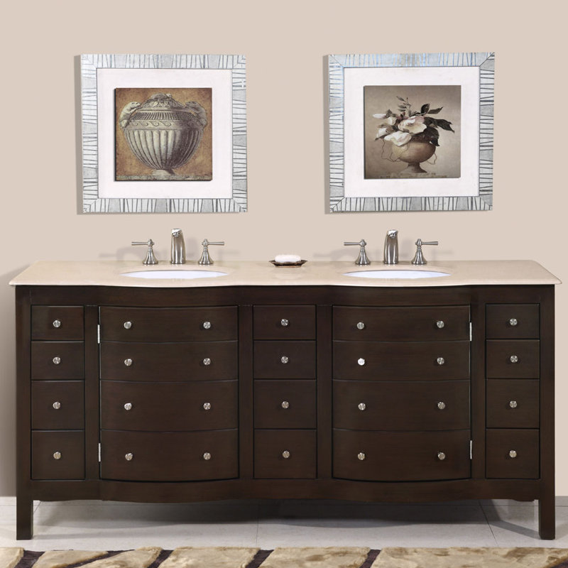 Silkroad Exclusive Prima 72" Double Bathroom Vanity Set & Reviews Wayfair
